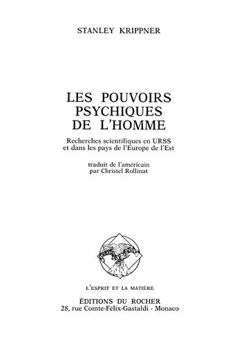 Couverture : Les Pouvoirs psychiques de l'homme