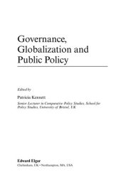 Couverture : Governance, globalization and public policy