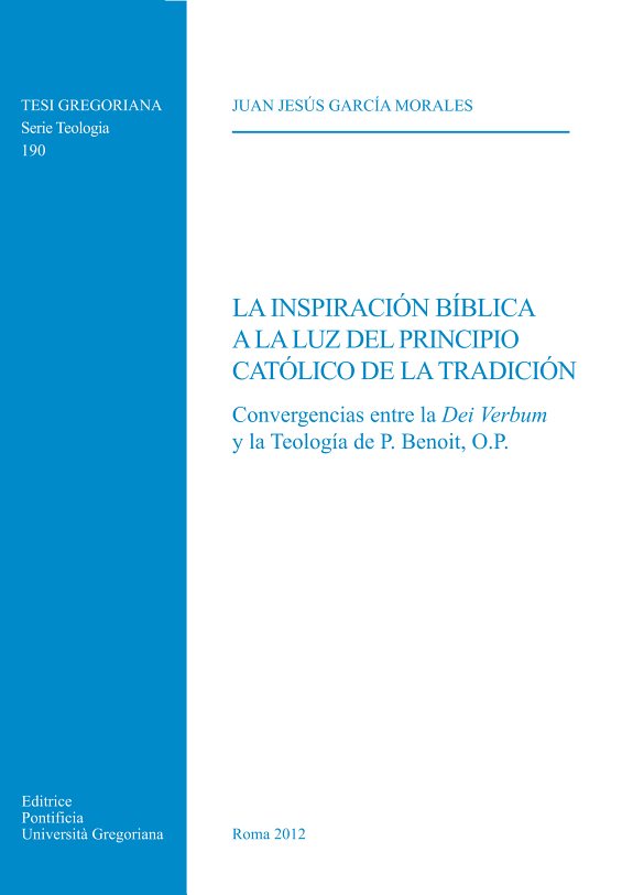 Couverture : La inspiración bíblica a la luz del principio católico de la tradición