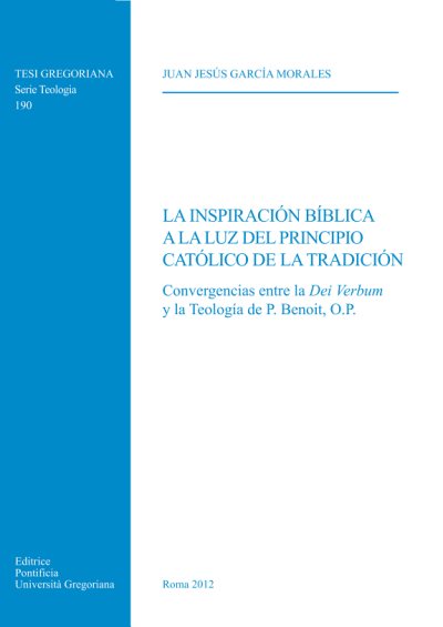 Couverture : La inspiración bíblica a la luz del principio católico de la tradición