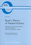 Couverture : Kant's theory of natural science