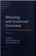 Couverture : Meaning and universal grammar