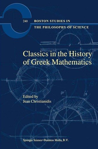 Couverture : Classics in the history of Greek mathematics