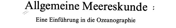 Couverture : Allgemeine Meereskunde