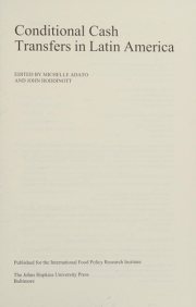 Couverture : Conditional cash transfers in Latin America