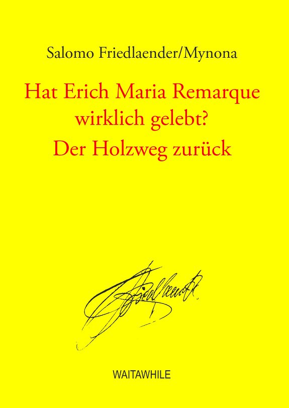 Couverture : Hat Erich Maria Remarque wirklich gelebt?