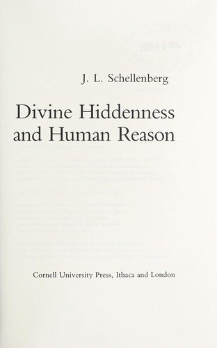 Couverture : Divine hiddenness and human reason