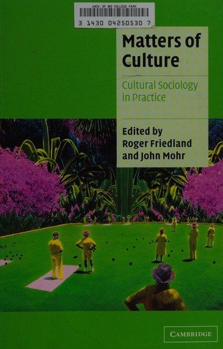 Couverture : Matters of culture