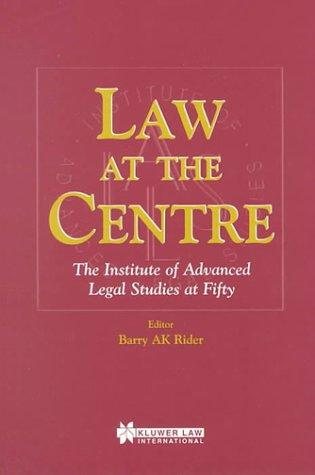 Couverture : Law at the centre