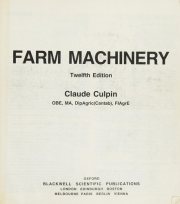 Couverture : Farm Machinery