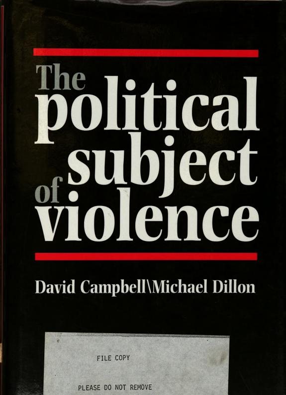Couverture : The Political subject of violence