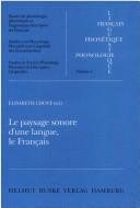 Couverture : Le Paysage sonore d'une langue, le français