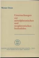 Couverture : Untersuchungen zur mittelplatonischen und neuplatonischen Seelenlehre