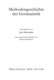 Couverture : Methodengeschichte der Germanistik