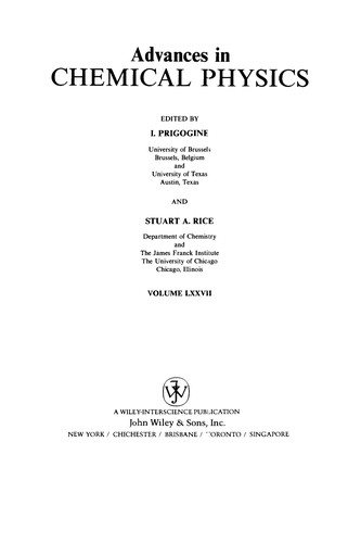 Couverture : Advances in Chemical Physics