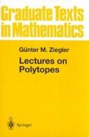 Couverture : Lectures on polytopes