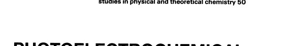 Couverture : Photoelectrochemical solar cells