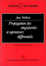 Couverture : Propagation des singularités et opérateurs différentiels