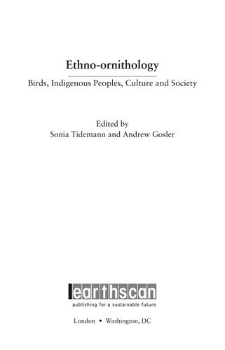 Couverture : Ethno-ornithology