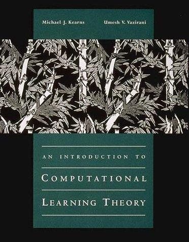 Couverture : An introduction to computational learning theory