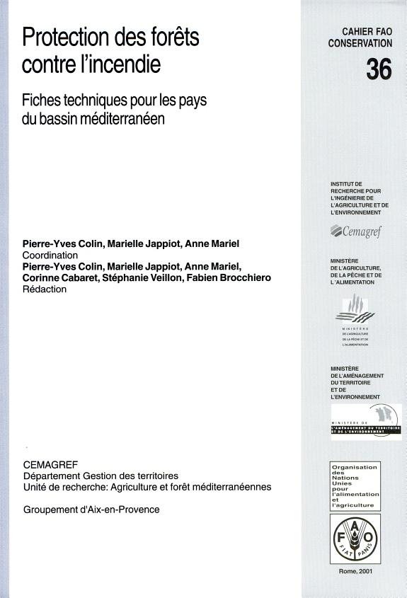 Couverture : Protection des forêts Contre L'incendie
