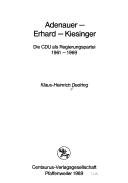Couverture : Adenauer, Erhard, Kiesinger