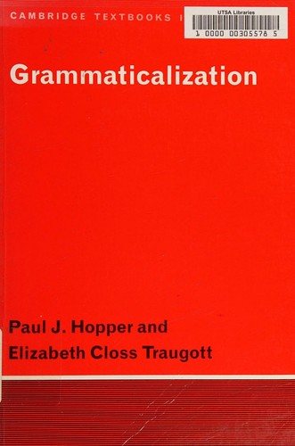 Couverture : Grammaticalization