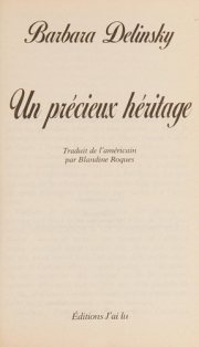 Couverture : Un précieux héritage