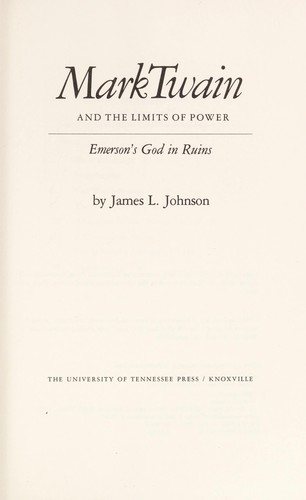 Couverture : Mark Twain and the limits of power