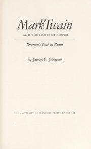 Couverture : Mark Twain and the limits of power