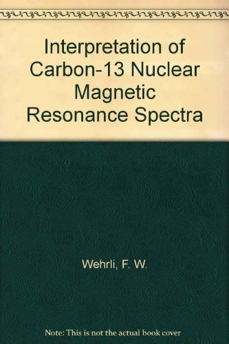 Couverture : Interpretation of carbon-13 NMR spectra.