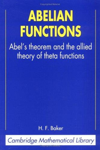 Couverture : Abelian Functions