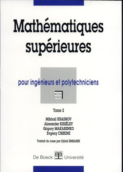 Couverture : Mathématiques supérieures. Tome 2