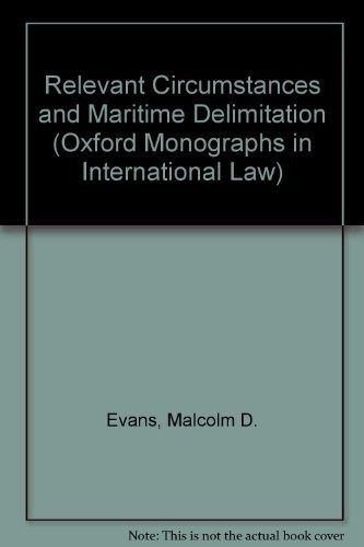 Couverture : Relevant circumstances and maritime delimitation