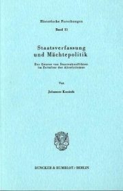 Couverture : Staatsverfassungund Mächtepolitik