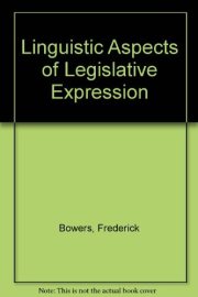 Couverture : Linguistic Aspects of Legislative Expression