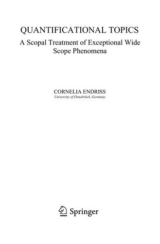 Couverture : Quantificational topics