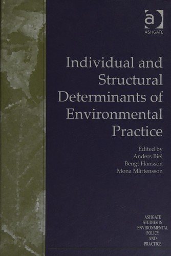 Couverture : Individual and Structural Determinants of Environmental Practice