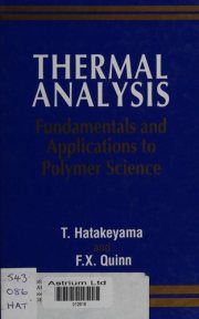 Couverture : Thermal analysis