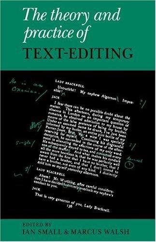 Couverture : The Theory and practice of text-editing