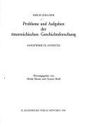 Couverture : Probleme und Aufgaben der österreichischen Geschichtsforschung