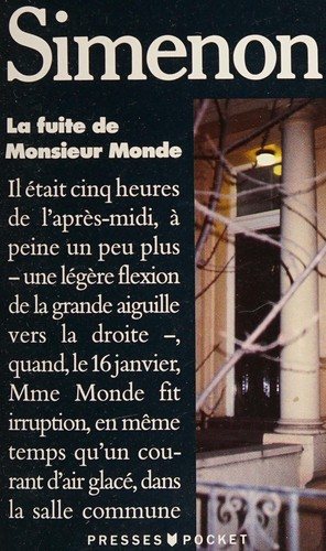 Couverture : La fuite de M. Monde