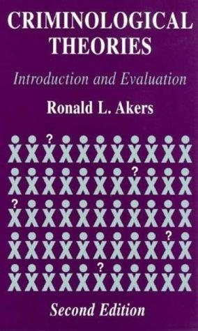 Couverture : Criminological theories