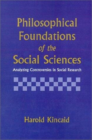 Couverture : Philosophical foundations of the social sciences