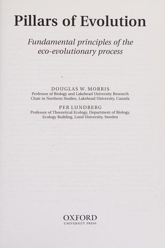 Couverture : Pillars of evolution
