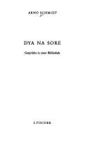 Couverture : Dya Na Sore