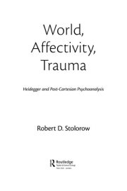 Couverture : World, affectivity, trauma