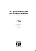 Couverture : Ethics of Animal and Human Experimentation