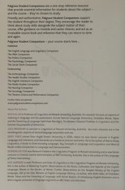 Couverture : The English language and linguistics companion