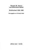 Couverture : Theodor W. Adorno und Alfred Sohn-Rethel